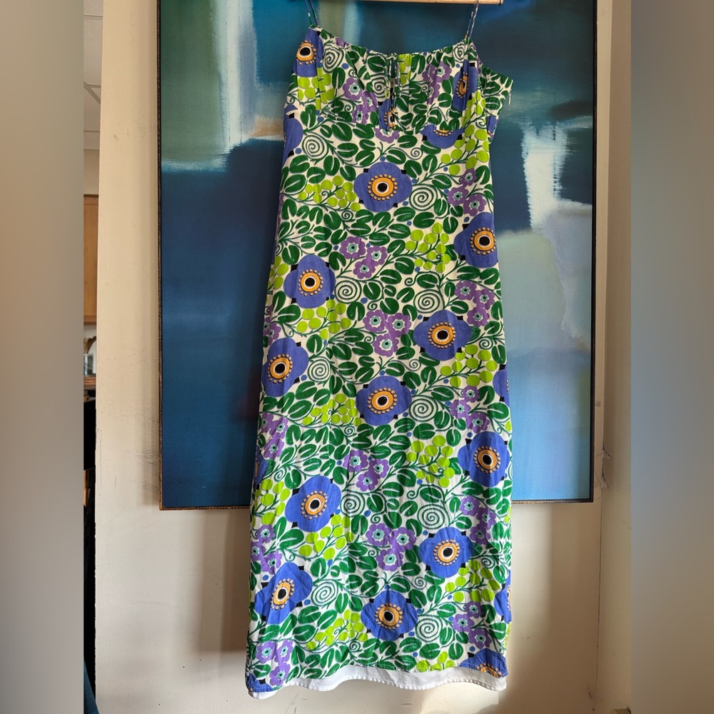 RHODE Milo Midi Dress Wisteria Aura Blossom